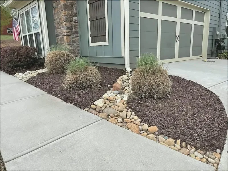 Rock & Mulch project by Cortez Landscaping