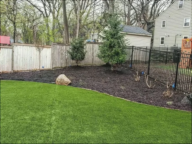 Rock & Mulch project by Cortez Landscaping