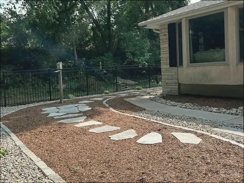 Rock & Mulch project by Cortez Landscaping