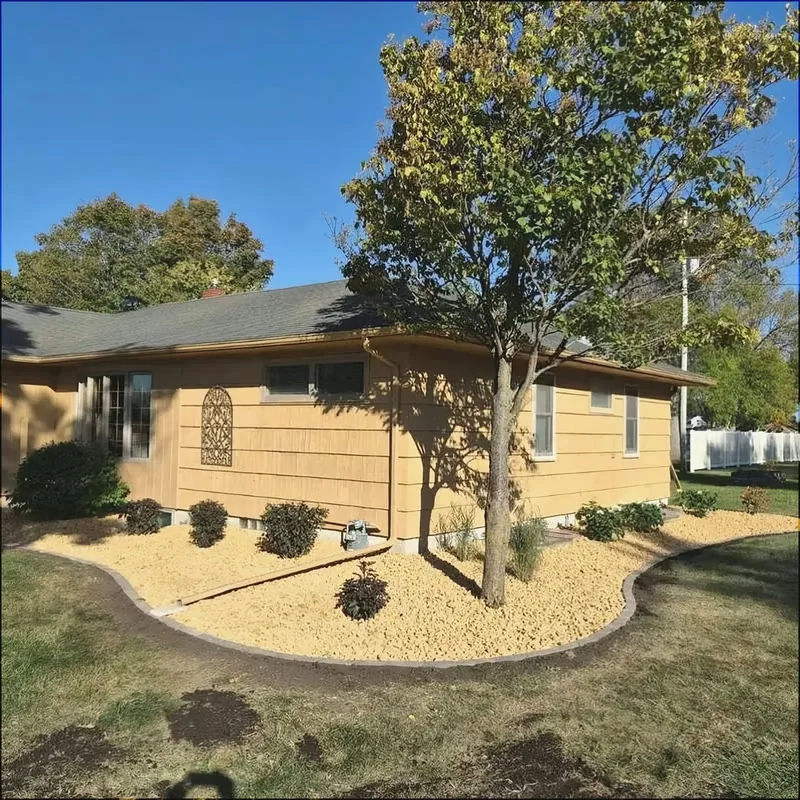 Rock & Mulch project by Cortez Landscaping